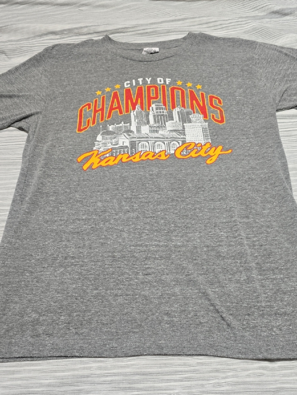 Vintage Charlie Hustle Kansas City Gray Crewneck Tee - Medium